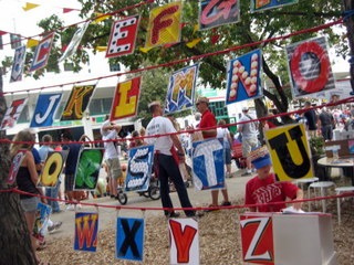 Alphabet flags at the Minnesota State Fair Alphabet Forest