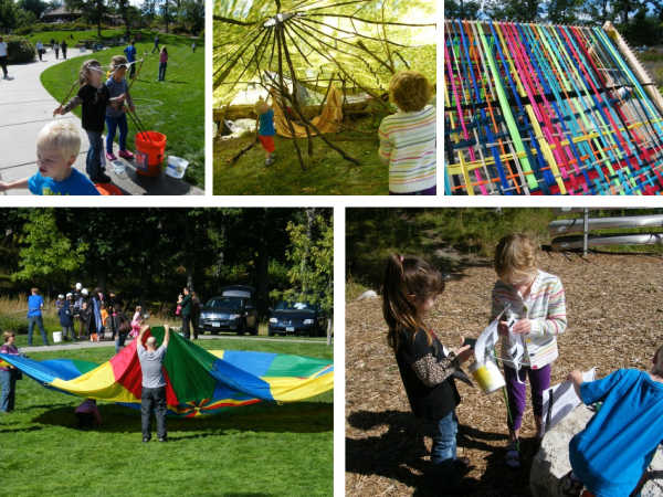 Collage of family fun at Silverwood Fieldtrip at Silverwood Park, Saint Anthony, Minnesota