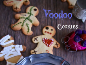 Not Quite Nigella created these adorable VooDoo Doll Cookies.