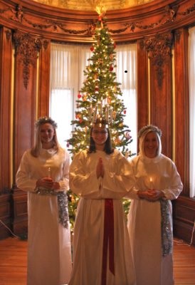 Julmarknad: The tradition of St. Lucia is celebrated at the Twin Cities at the American Swedish Institute.