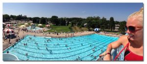 Overhead view of Richfield Pool at Veterans Park in Richfield, MN