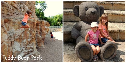 Kids playing at Teddy Bear Park in Stillwater, Minnesota