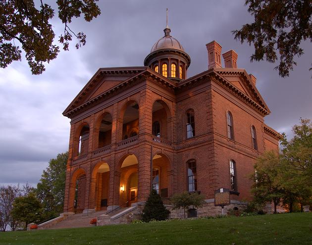 Exterior of the Washington County Historic Courthouse in Stillwater Minnesota