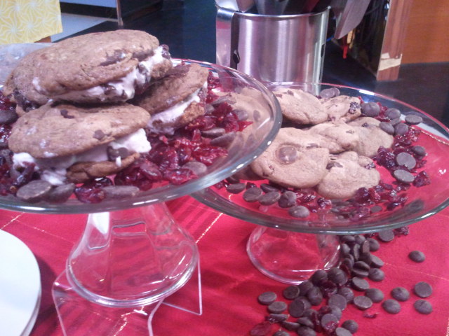 Two platters of Homemade Ice Cream Cookie Sandwiches made by Alice Seuffert of Dining with Alice