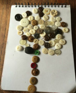 Buttons arranged in a tree shape