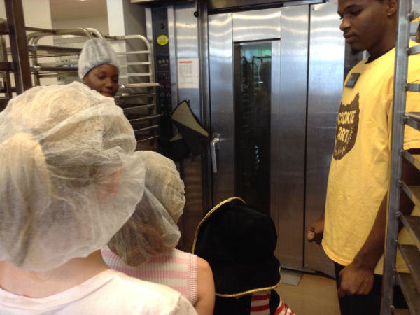 Kids touring the Cookie Cart in North Minneapolis, Minnesota