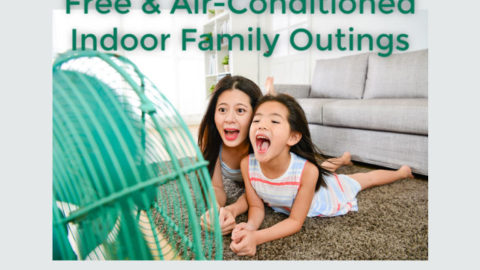 Free & Air-Conditioned Indoor Family Outings - Mom & Daughter enjoying the breeze of a fan