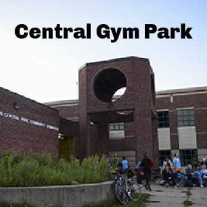 Families gathered at Central Gym Park Recreation Center in Minneapolis, MN for a Movie in the Park