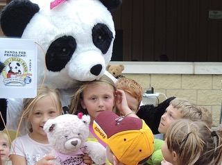 Panda for President at MN State Fair - Image courtesy Teddy Bear Band