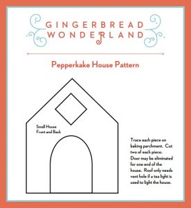Gingerbread Cutout Cookies - House Pattern courtesy of the Norway House