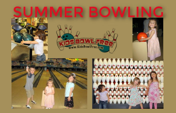 Summer Bowling - Kids Bowl Free - Collage of Kids Bowling in the Twin Cities