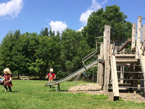 Playground before the fossil dig
