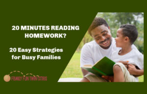Father and son reading together - 20 Minutes of Reading Homework? 20 Easy Strategies for Busy Familes