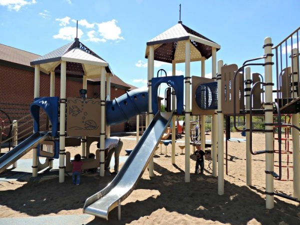 Playground outside North Dale Recreation Center in Saint Paul, Minnesota