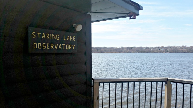 Exterior of Staring Lake Observatory on the shore of Staring Lake, Eden Prairie, MN