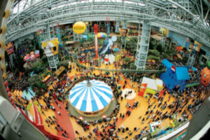 A view of Nickelodeon Universe from the Third Floor Food Court, Mall of America, Bloomington, Minnesota