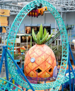 Pineapple Poppers Ride in Nickelodeon Universe at the Mall of America in Bloomington, Minnesota