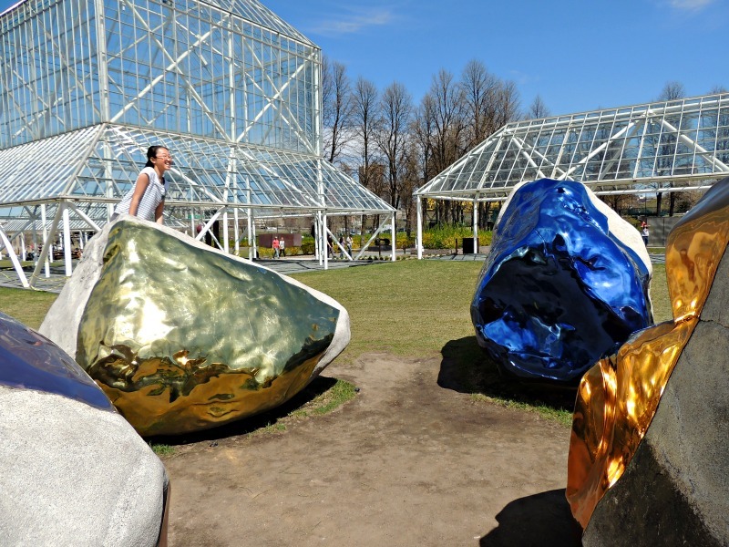 Untitled boulders by Jim Hodges at the Minneapolis Sculpture Garden in Minneapolis, MN