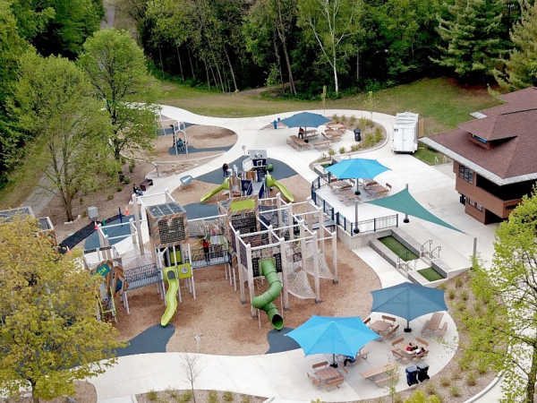 French Regional Park newly upgraded playground. Image courtesy of Three Rivers Park District.
