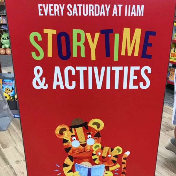 Storytime & Activities Sign at Barnes & Noble, Woodbury Minnesota