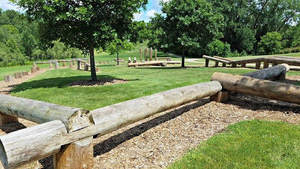 Natural Balance Beams - Core Valley Fitness Playground, Eagan Central Park, Minnesota