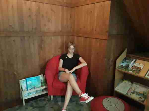 girl in the ASI book nook