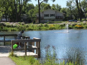 Sun Fish Pond at the Community Activity Center in Brooklyn Park, Minnesota