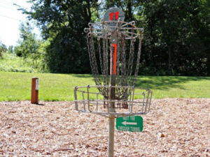 Disc Golf Basket at North Valley Park in Inver Grove Heights, Minnesota