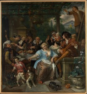 Title:Merry Company on a Terrace Artist:Jan Steen (Dutch, Leiden 1626–1679 Leiden) Date:ca. 1670
