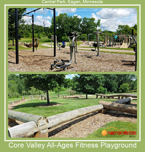 Core Valley Fitness Playground in Central Park, Eagan Minnesota