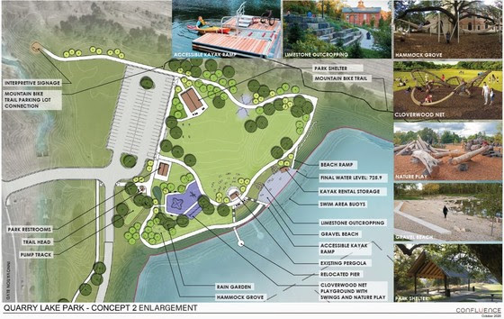 Improvement Concept Plan for Quarry Lake Park in Shakopee Minnesota