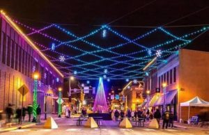 Downtown Stillwater Minnesota lit up for the Holidays 2020