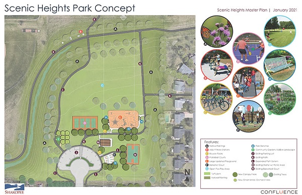 Concept Plan for Scenic Heights Park in Shakopee Minnesota