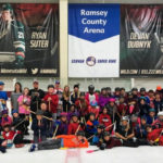 AKASport Camp Hockey Team on the ice