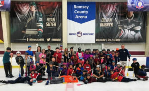 AKASport Camp Hockey Team on the ice