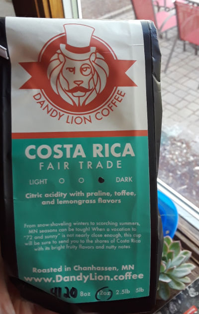 Dandy Lion Coffee Beans in a Bag