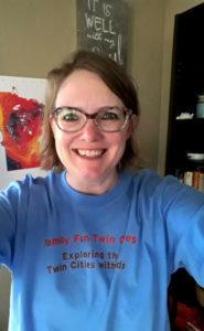 smiling woman wearing t-shirt