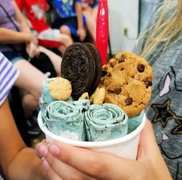 Ice cream cup with cookies from Wonders Ice Cream in St. Paul Minnesota