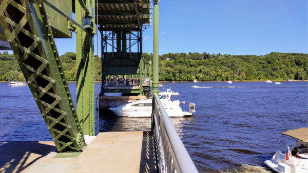 View of the Stillwater Lift Bridge from Lowell Park platform, Stillwater, Minnesota