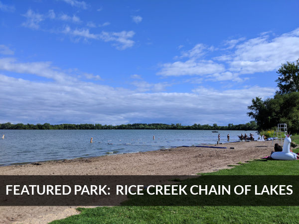 Rice Creek Chain of Lakes Beach in Lino Lakes, Minnesota