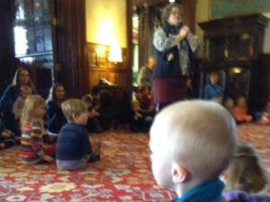 Children listening to story during Kids at the Castle at American Swedish Institute in Minneapolis, MN