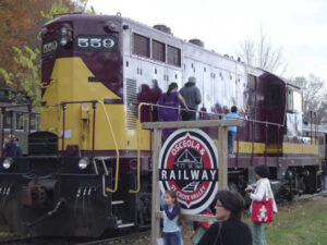 People Boarding the Osceola & St. Croix Valley Railway