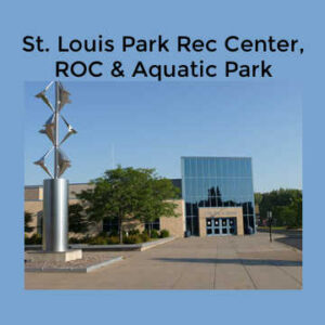 Exterior of St. Louis Park Rec Center, ROC & Aquatic Park in Minnesota. Image Courtesy City of St. Louis Park.