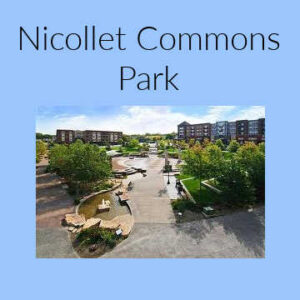 Overhead view of Nicollet Commons Park in Burnsville Minnesota