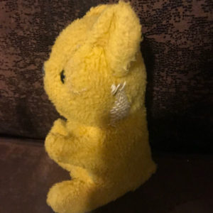 Darning on a well-loved, vintage Winnie-the-Pooh