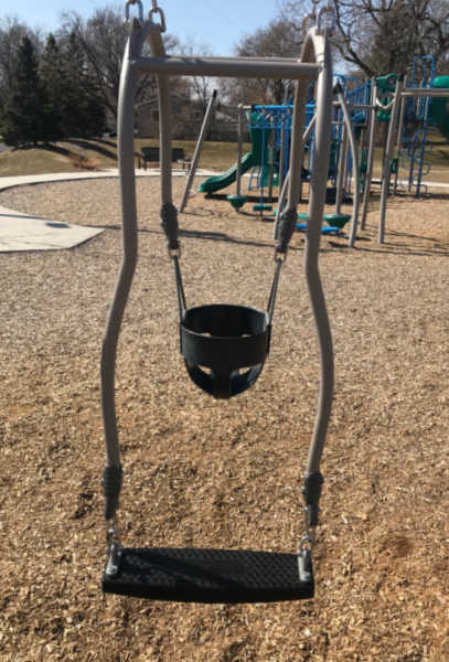 Double Swing at Keyes Park in Columbia Heights, MN