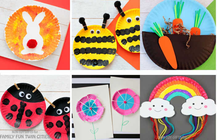 Paper Plate Spring Crafts by Non-Toy Gifts