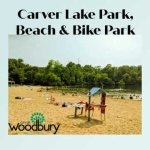 Sandy Beach at Carver Lake Park in Woodbury, Minnesota "Carver Lake Park, Beach & Bike Park"