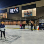 Winter outdoor ice rink at Dick’s House of Sport in Minnetonka, Minnesota