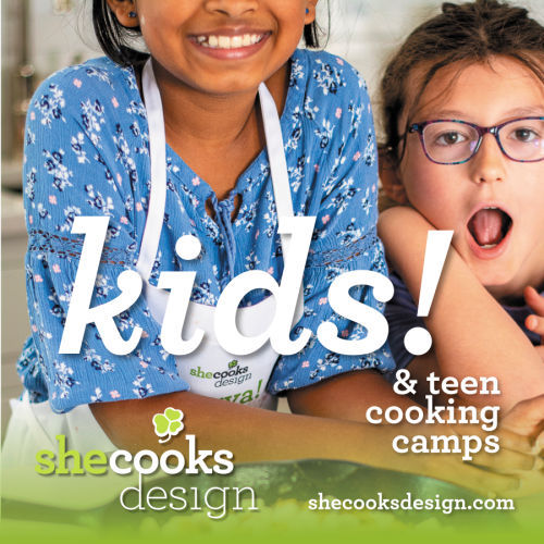 kids cooking in apron